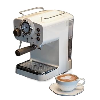 【中古】【未使用】コーヒーマシンエスプレッソオフィーマシンメーカーレトロスタイル半自動イタリアの..