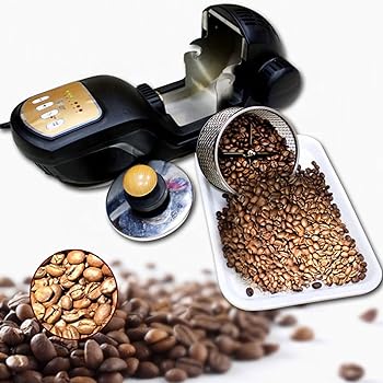 【中古】【未使用】家庭用コーヒー豆ロースター、1500ワット電気コーヒー豆ロースター、熱風加熱、多機能パネルコントロール、全自動家..