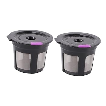 【中古】【未使用】KOMBIUDA 2個 コーヒーフィルターカップ コーヒーフィルターセット ガラスポット コーヒーカプセルフィルター コーヒーメーカー コーヒーマシン