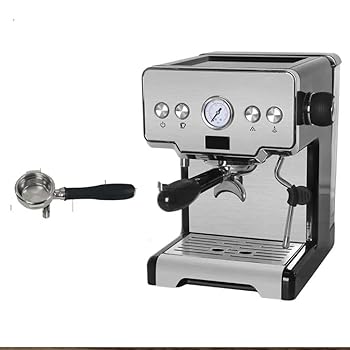 【中古】【未使用】15バールエスプレッソマシン、ミルク泡立て半自動カプチーノマシン、お湯付き (Colo..