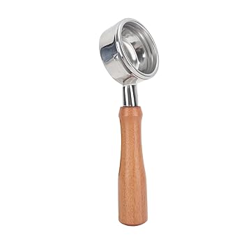 【中古】58mm ポルタフィルター、コーヒーマシン 底なしフィルター 耐酸化性 底なし 使いやすい 家庭用 (E ホールウッド ローズウッド)