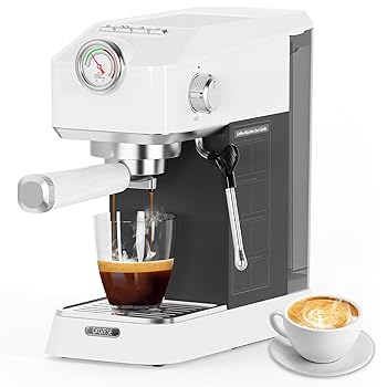 【中古】【未使用】Espresso Machine 20 Bar, Coffee Machine With Milk Frother Steam Wand, Compact Coffee Maker with 42oz Removable Water Tank, Stainless St 【中古】【未使用】Espresso Machine 20 Bar, Coffee Machine With Milk Frother Steam Wand, Compact Coffee Maker with 42oz Removable Water Tank, Stainless St