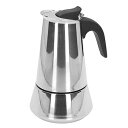 【中古】モカポット、コーヒーポット食品グレードのステンレス鋼コンロイタリアのコーヒーメーカー、家庭、オフィス、キャンプ、旅行に最適、エスプレッ