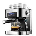 【中古】TEmkin コーヒーメーカー コーヒーポット 20bar マシン コーヒーマシン 家庭用 半自動ミルク泡立て器 蒸気付き カプチーノ モカの製造に使用