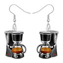 【中古】TIZURO アクリル クール コーヒーメーカー マシン イヤリング 豆挽き ポット ダングル ノベルティ ジュエリー 女性用 コーヒーを飲む人 愛好家