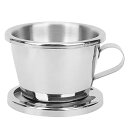 【中古】Lybunair ベトナムコーヒーポット、ステンレススチールコーヒードリップフィルター、家庭用キッチンオフィス用ベトナムコーヒーメーカー