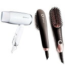 【中古】アゲツヤ 福袋 スーパーリッチイオンヘアドライヤー + ポータブルミニブラシ (ホワイト+ブラック)