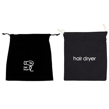 【中古】NERVUP ヘアドライヤー巾着バッグ ドライヤー収納袋 トラベルポーチ ドローストリング収納バッグ キャンバスヘアドライヤーバッグ 2個セット