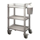 【中古】【未使用】FLYIFE 可動ハンドトラック収納カート、ハンドルダートバケット付きキッチン3段器具ローリングカート、ブレーキホイール付きビューティーサロン(4)
