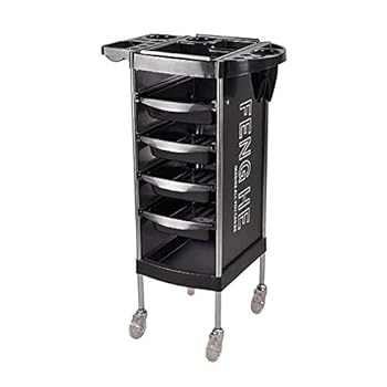 【中古】【未使用】FLYIFE 可動ハンドトラック収納カート、キッチン6段ビューティーサロンローリングカート、引き出し付き、ステンレススチールトロリー、容量20Kg/