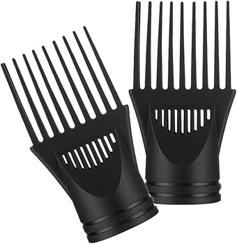 【中古】【未使用】2本 送風機 ドライヤー コーム アタッチメント ヘアー ドライヤー コンセントレーター ウィズ ブラシ サロン ノズル アタッチメント 整髪 スタイ