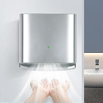 【中古】高速ハンドドライヤー、1250W電気自動誘導手乾燥装置、風速80m/s - 家庭用ホテル商業用トイレ用ハンドドライヤー、シルバー 【中古】高速ハンドドライヤー、1250W電気自動誘導手乾燥装置、風速80m/s - 家庭用ホテル商業用トイレ用ハンドドライヤー、シルバー
