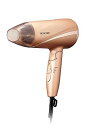 【中古】テスコム ヘアドライヤー プロテクトイオン 折りたたみ 大風量 軽量 冷温風 ラク抜きプラグ ゴールド TD360A-N
