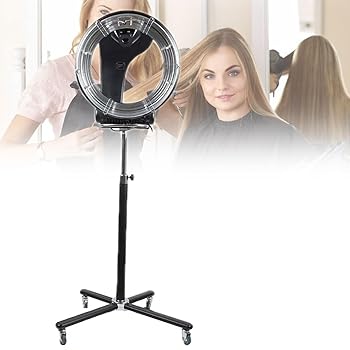 【中古】垂直理髪加熱機、1200W取り外し可能なプロフェッショナルヘアドライヤーヒーター、LED HDコントロールパネル、理髪店、美容院、家庭用ホイール付