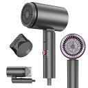 【中古】ドライヤー 大風量 ヘアドライヤー 速乾 超軽量 1500W 折り畳み式 携帯ドライヤー 高速モーター 高濃度マイナスイオン 髪質改善 冷温3段階調整
