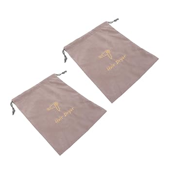 【中古】【未使用】HONMEET 2個 ベルベット バッグ 巾着 バッグ ヘア ドライヤー バッグ 巾着 ポータブル ヘア ドライヤー バッグ ヘア ドライヤー バッグ 旅行用