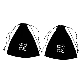 【中古】PAMINGONO 2個 ベルベット バッグ ヘア ツール トラベル バッグ ヘア ドライヤー オーガナイザー トラベル メイクアップ バッグ トラベル 巾着