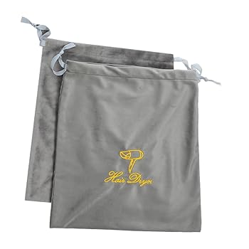 【中古】CANIGHT キャリーケース 収納 2個 刺繍 旅行用 収納バッグ 巾着ポーチ 25x30cm