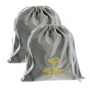 【中古】【未使用】KESYOO 2個 収納袋 トラベルバッグ ドライヤーバッグ 巾着収納袋 巾着袋 キャリングバッグ 用の収納袋 ファブリック Grey