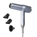 【中古】Yotijay ヘアドライヤー ヘアツール ミニエアブロワー ノズル付き 細くて太いナチュラルウェーブ 縮れた髪に, グレー 3 ノズル