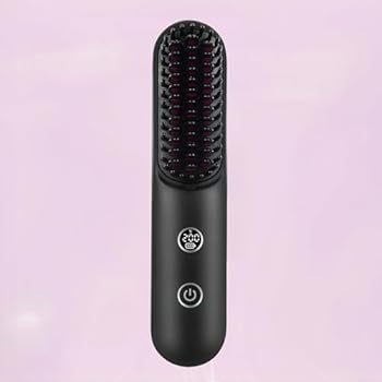 【中古】ポータブルコードレスヘアストレートブラシ、LED温度表示、マイナスイオンコードレスヘアストレートブラシ、ヘアクリップ付き、タイプCケーブル 【中古】ポータブルコードレスヘアストレートブラシ、LED温度表示、マイナスイオンコードレスヘアストレートブラシ、ヘアクリップ付き、タイプCケーブル