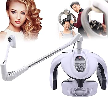 【中古】950W周回壁掛け式ヘアドライヤー、ヘアカラープロセッサー、壁掛け式ヘアドライヤープロセッサー、調節可能なタイマーと温度付き、サロンローリ