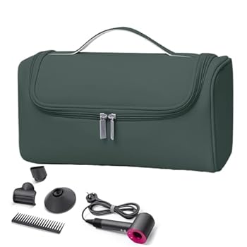 【中古】ヘアドライヤーバッグ、ヘアツールバッグ、防水ヘアバッグ、旅行用ヘアバッグ、防水防塵保護付き12.4x5.51x6.5インチ 自宅、旅行、サロン用(1個)