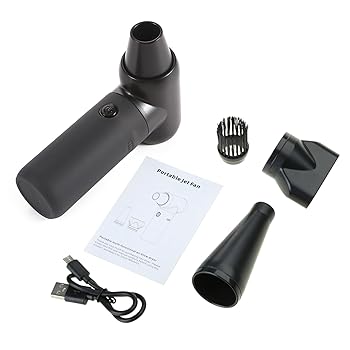 【中古】【未使用】ポータブルハンドヘルドワイヤレス充電ブロードライヤーとダストブロワー、車と家庭用のワイヤレス充電付き