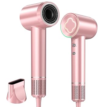 【中古】ドライヤー 大風量 速乾 ヘアドライヤー 高濃度マイナスイオン 桜色 002