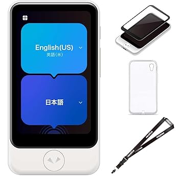 【中古】【未使用】【3年保証 特別セット】ポケトーク S2 Plus ホワイト Wi-Fi利用...