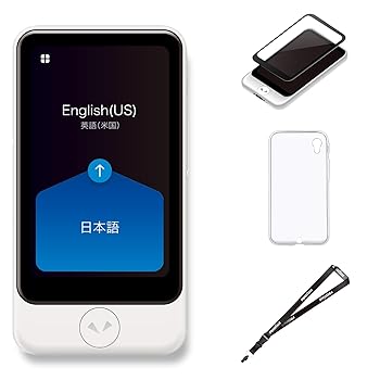 【中古】【通信SIM内蔵】ポケトーク S Plus ホワイト 通信6ヶ月SIMモデル アクセサ...