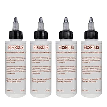 【中古】【未使用】EDSRDUS 4オンス プロフェッショナルシュレッダーオイル 高粘着シュレッダー潤滑剤 ビジネス/業務用ペーパーシュレッダー用 4個パック 簡単に塗
