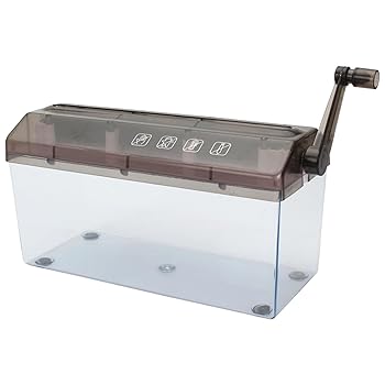 【中古】【未使用】T Tooyful ミニ A4 ペーパー シュレッダー 書類裁断シュレッダー 手動シュレッダー 裁断機 ティーチング バスケット付き