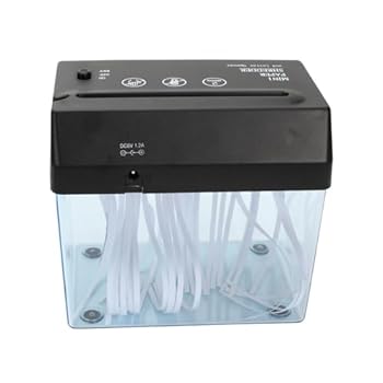 【中古】【未使用】USBペーパーシュレッダー A6ペーパーカッター ミニ電動シュレッダー ポータブル電気ペーパーシュレッダー バッテリー電源/USBチャージペーパーカ