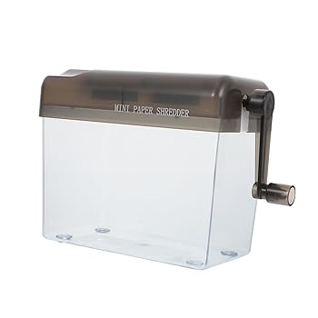 【中古】CANIGHT 1個 シュレッダー ハンドルペーパー ハンドパワー ハンドクランク 紙 断裁機 書類カッター プラスチック