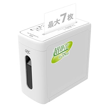 【中古】【未使用】【静音】 GBC シュレッダー運転音38dB スーパーサイレントシュレッダA3809X 家庭用 クロスカット A4 60枚細断収納可能 容量9.1L GSHA3809X ホワ