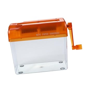 【中古】【未使用】Generic ペーパーシュレッダー、ハンドクランク付きハンドヘルドミニペーパーシュレッダー