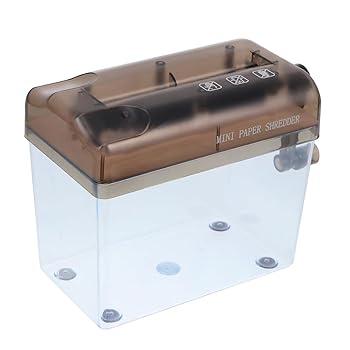【中古】【未使用】Azwaue ペーパーシュレッダー デスクトップ 手動 ミニ ハンド カッティング ツール A4 マシン ドキュメント クラッシャー 家庭用