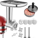 【中古】【FanNii】キッチンエイド シェフ用グラインダー アクセサリー フードグラインダー ソーセージフィラー キッチンエイドスタンドミキサー用チュー(3)