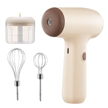 【中古】ミキサー 電動ハンドヘルド、電動ハンドミキサー - スティックブレンダー 全自動電動泡立て器,電気泡立て器、卵、ニンニク、玉ねぎ、ピーマンを