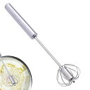【中古】ステンレススチール半自動泡立て器 - 回転半自動エッグビーター泡立て器ハンドミキサー、キッチンツールとガジェット、ノンスティックスターラー