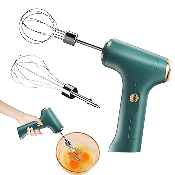 【中古】【未使用】ハンドミキサーエレクトリック - コードレス ミキサー ハンドヘルド 充電式 ヘッド 2 個付き | 卵のクリーム バター チーズのこね粉のためのステンレス鋼のフード ミキサーの台所付属品【メーカー名】【メーカー型番】【ブ...