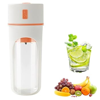 【中古】スムージーやシェイク用ポータブルブレンダー、フルーツミキシング用450mlミニコードレスパーソナルスムージーメーカー、USB充電式、家庭、旅行(2)