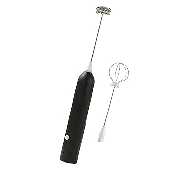 【中古】ミルクフォーマー泡立て器、電動ミルク泡立て器 - ハンドヘルドエッグビーター泡立て器 - コーヒー用の強力なミルク泡立て器、高速ハンドヘルドU