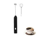 【中古】電動泡立て器、ハンドヘルド電動泡立て器 - Frother ハンドヘルドフォームメーカー,3 スピード調整可能なコーヒー泡立て器ワンド、ラテ、カプチ