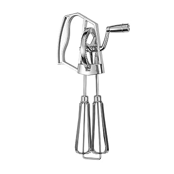 【中古】【未使用】手動ハンドミキサー - 食器洗い機対応の卵泡立て器、ポータブル人間工学に基づいた卵ミキサー |多機能ステンレススチールノンスティック卵泡立て