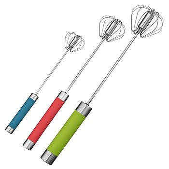 Rakuten - 【中古】【未使用】AUTSUPPL 3個 泡立て器 ハンドミキサー パン スムージー用ブレンダー 炊飯器 ポータブルブレンダー 電動エッグスクランブラー ステンレス製の泡
