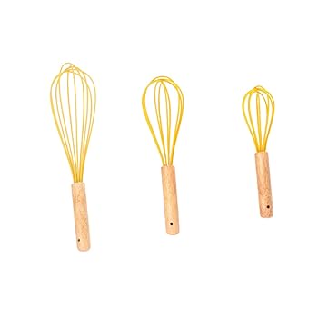 【中古】OFFSCH 3個 ベーキングツール 炊飯器 メーカー 卵黄 ブレンダー キッチンハンドミキサー 泡立て器 ハンドミキサー 木製