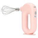 【中古】【未使用】電動ハンドミキサーUSB充電強力モーター4レベル調整操作しやすいキッチンガジェット (ライトレッド)