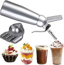 【中古】【未使用】Ghbunuz 泡立て器 携帯式500ml 生クリーム 泡立て器 ング デザートツール ミルクフォーマー CO2 発泡性の泡 炭酸水メーカーアルミ合金 ハンドミ